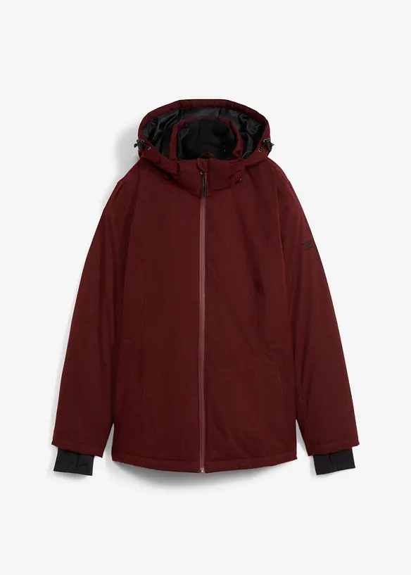 Wasserdichte 2-in-1-Optik Funktionsjacke in rot von vorne - bonprix