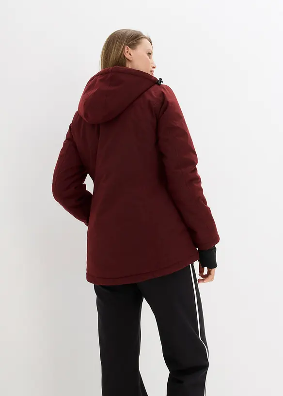 Wasserdichte 2-in-1-Optik Funktionsjacke in rot von hinten (im Anschnitt) - bonprix