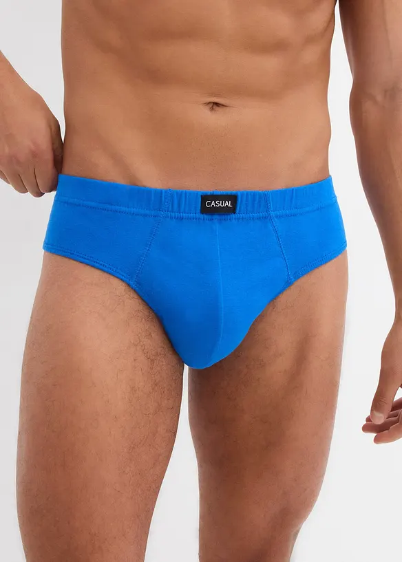Maxislip aus Baumwolle (5er Pack) in schwarz von vorne - bonprix