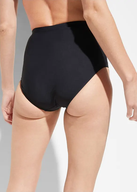 High Waist Light Shape-Bikinihose in schwarz von hinten - bonprix