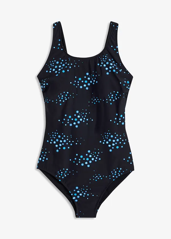 Light Shape-Badeanzug mit breiten Trägern in schwarz von vorne - bonprix