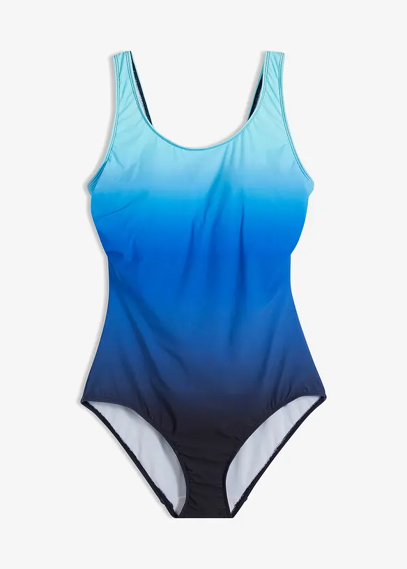 Medium Shape-Badeanzug in blau von vorne - bonprix