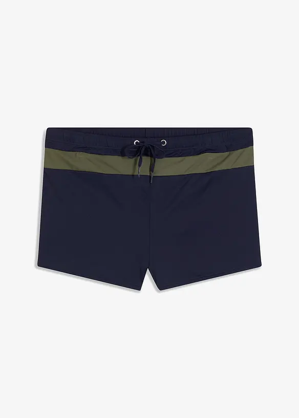 Badehose mit Bindeband in blau von vorne - bonprix