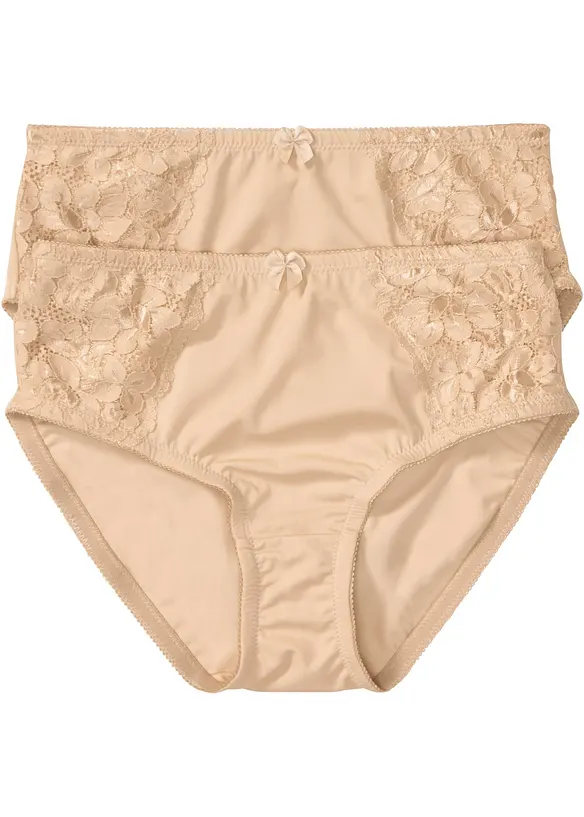 Maxislip (2er Pack) in beige von vorne - bonprix