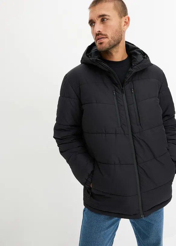 Funktionsjacke mit Bionic-Finish, wasserabweisend in schwarz von vorne (im Anschnitt) - bonprix