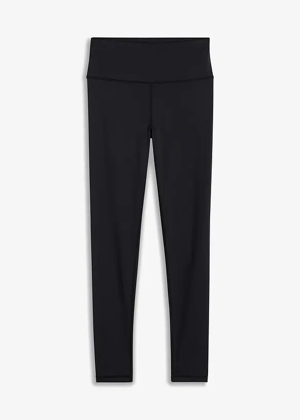 Ultra-leichte Sport-Leggings mit Komfortbund in schwarz von vorne - bonprix