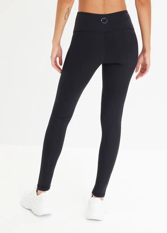 Ultra-leichte Sport-Leggings mit Komfortbund in schwarz von hinten - bonprix