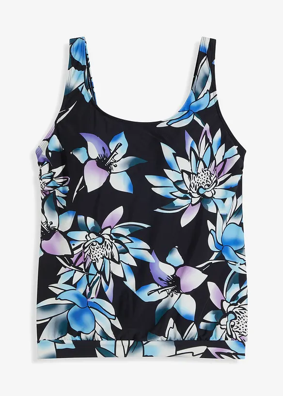 Tankini Oberteil in schwarz von vorne - bonprix