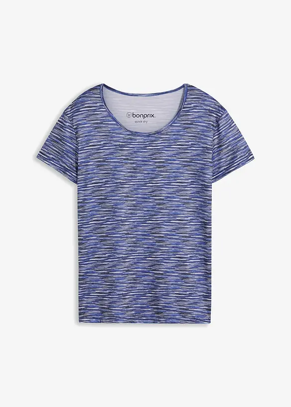 Sport-Shirt, schnelltrocknend in blau von vorne - bonprix