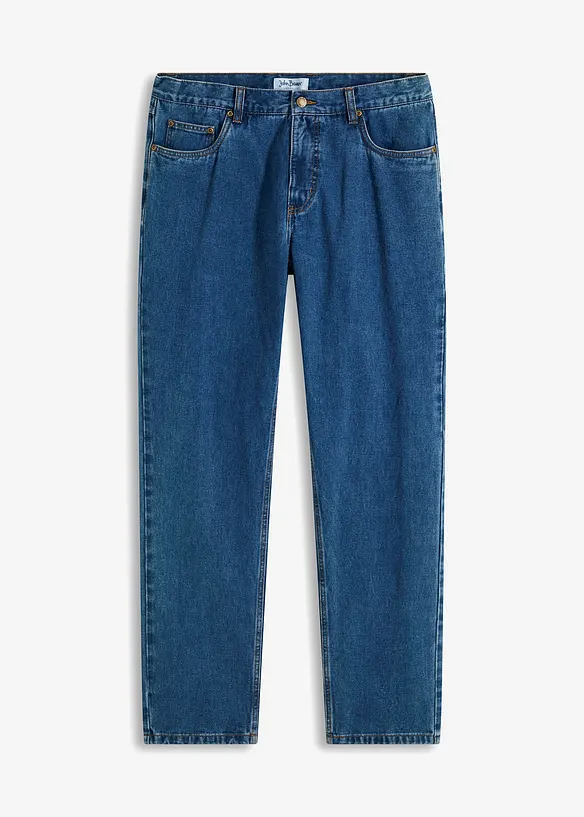 Regular-Fit-Jeans, Straight in blau von vorne - bonprix