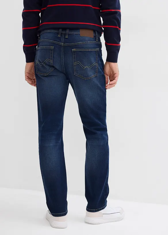 Regular-Fit-Jeans, Straight in blau von hinten - bonprix