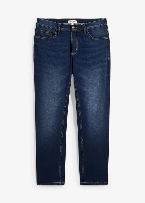 Regular-Fit-Jeans, Straight in blau von vorne - bonprix