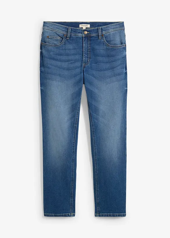 Regular-Fit-Jeans, Straight in blau von vorne - bonprix