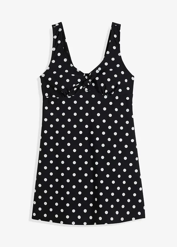 Badekleid in schwarz von vorne - bonprix
