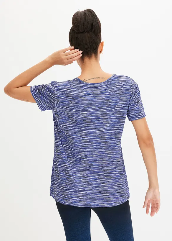 Sport-Shirt, schnelltrocknend in blau von hinten (im Anschnitt) - bonprix