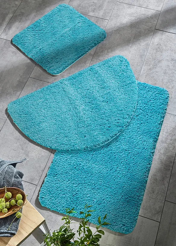 Getuftete Uni-Badematte mit hohem Flor in petrol - bonprix