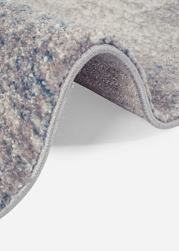 Teppich mit melierter Musterung in blau (Detailaufnahme) - bonprix