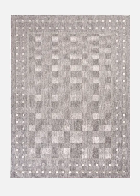 In- und Outdoor Teppich mit umlaufender Bordüre in grau - bonprix