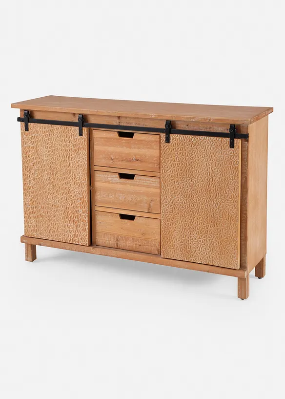 Sideboard mit Schiebetüren in beige von vorne - bonprix