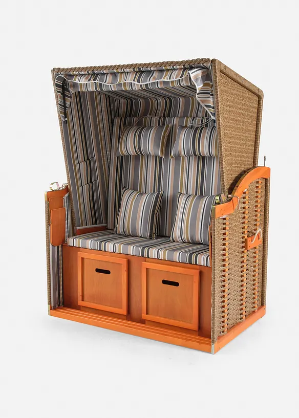 Strandkorb in beige von vorne - bonprix