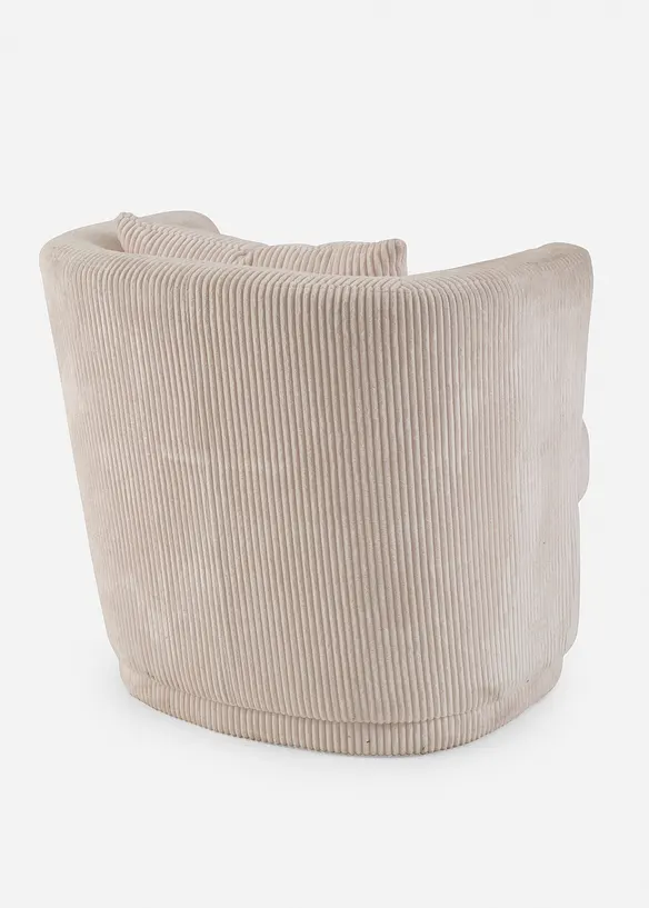 Sessel mit rundem Fuß in beige von hinten - bonprix
