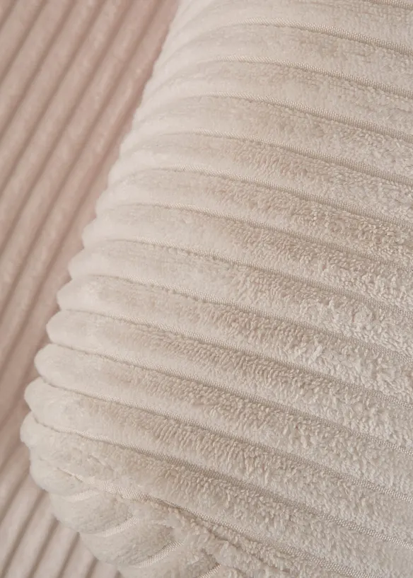 Sessel mit rundem Fuß in beige Detailaufnahme vom Material - bonprix