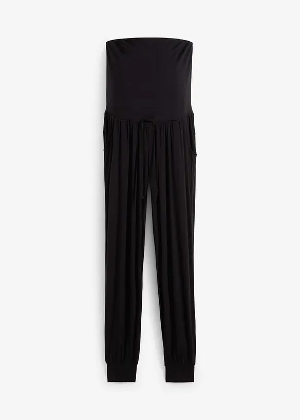 Umstands-Loungehose für die Schwangerschaft und danach in schwarz von vorne - bonprix