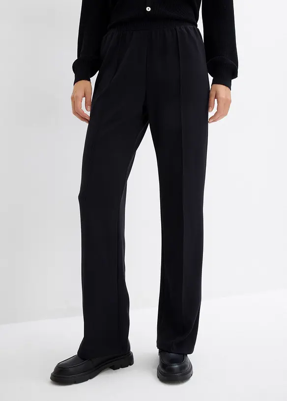 Scuba-Sweathose aus softem Viskose-Mix in schwarz von vorne - bonprix Scuba-Sweathose aus softem Viskose-Mix in schwarz von vorne - bonprix