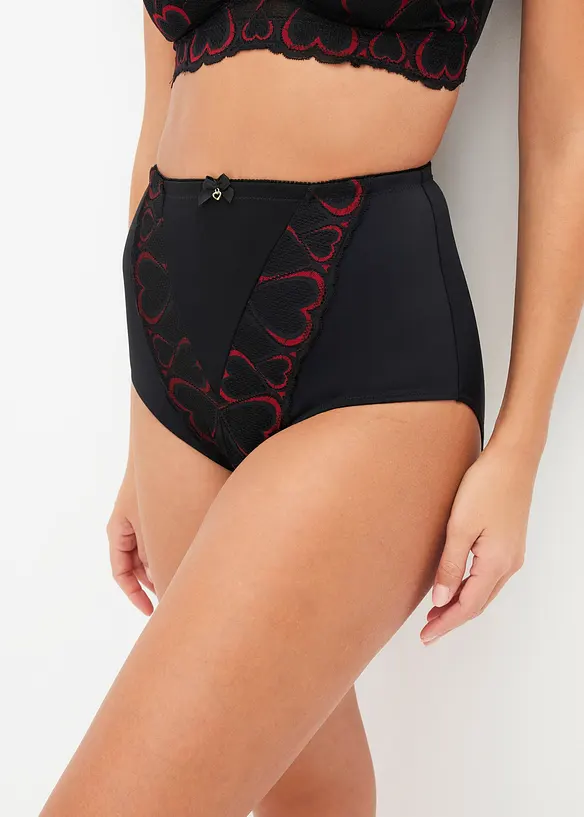 Medium Shape Slip mit Spitze in schwarz von vorne - bonprix