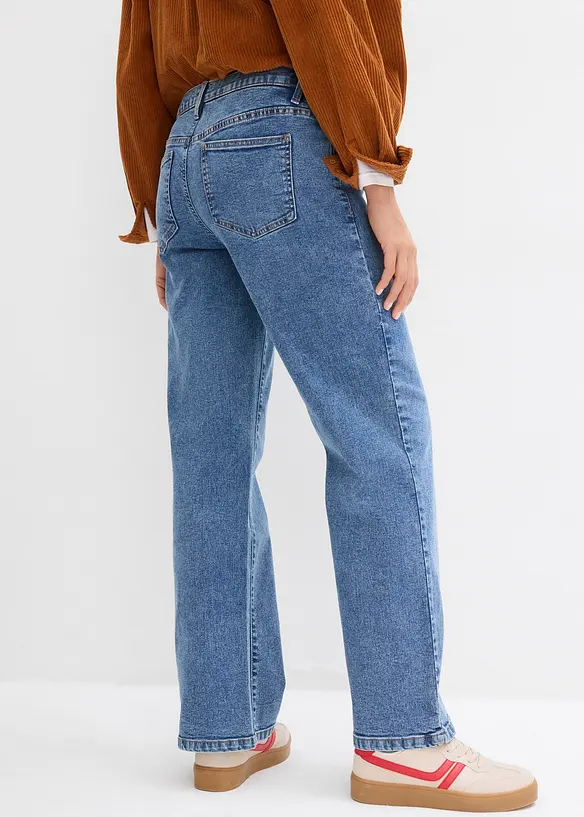 Umstandsjeans aus Bio-Baumwolle, Loose Fit in blau von hinten - bonprix
