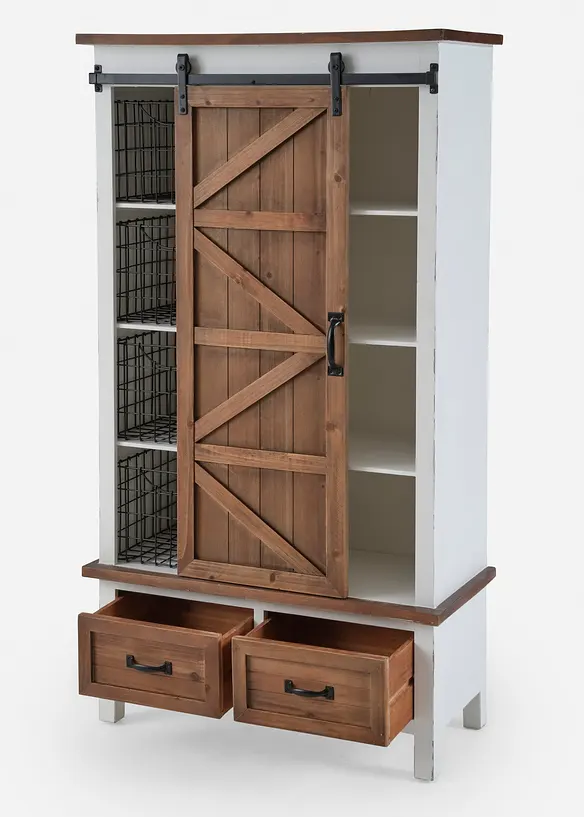 Schrank mit Schiebetür in beige geöffnet - bonprix