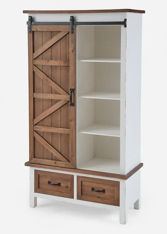 Schrank mit Schiebetür in beige von vorne - bonprix