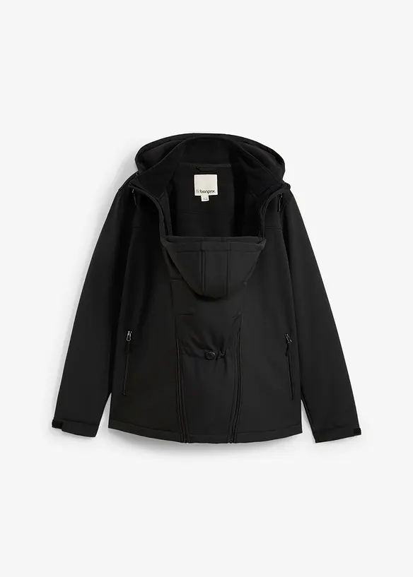 2-in-1 Tragejacke für Herren mit Trageeinsatz in schwarz von vorne - bonprix