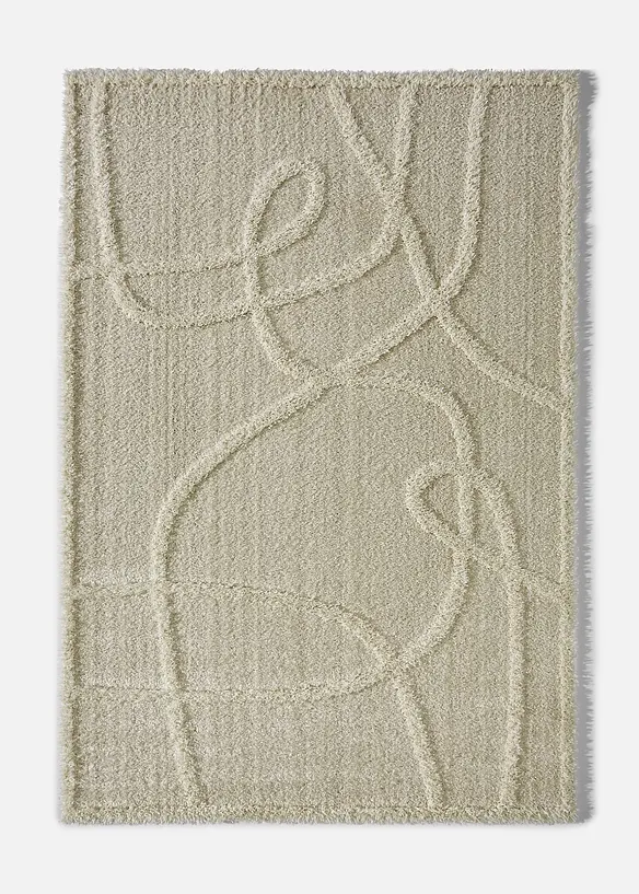 Teppich in Hoch-Tief Musterung in beige - bonprix