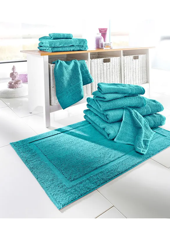 Baumwoll-Hotelmatte (2er Pack) in petrol (Ambiente) - bonprix