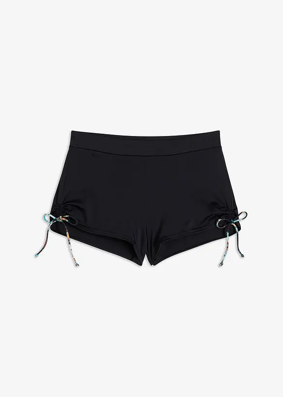 Badeshorts mit Innenslip in schwarz von vorne - bonprix