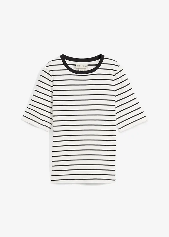 T-Shirt aus schwerer Bio-Baumwolle in weiß von vorne - bonprix T-Shirt aus schwerer Bio-Baumwolle in weiß von vorne - bonprix