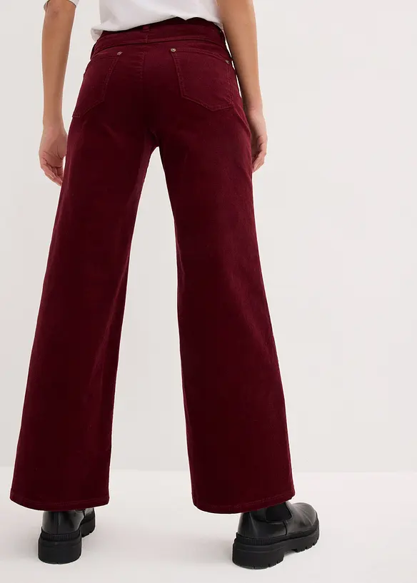 Cordhose im Marlene-Stil in rot von hinten - bonprix