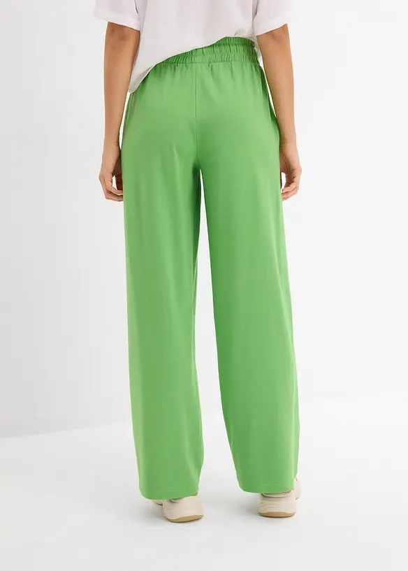 Jersey-Hose aus Interlock in grün von hinten - bonprix Jersey-Hose aus Interlock in grün von hinten - bonprix