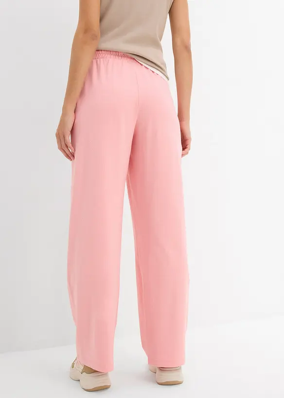 Jersey-Hose aus Interlock in rosa von hinten - bonprix Jersey-Hose aus Interlock in rosa von hinten - bonprix