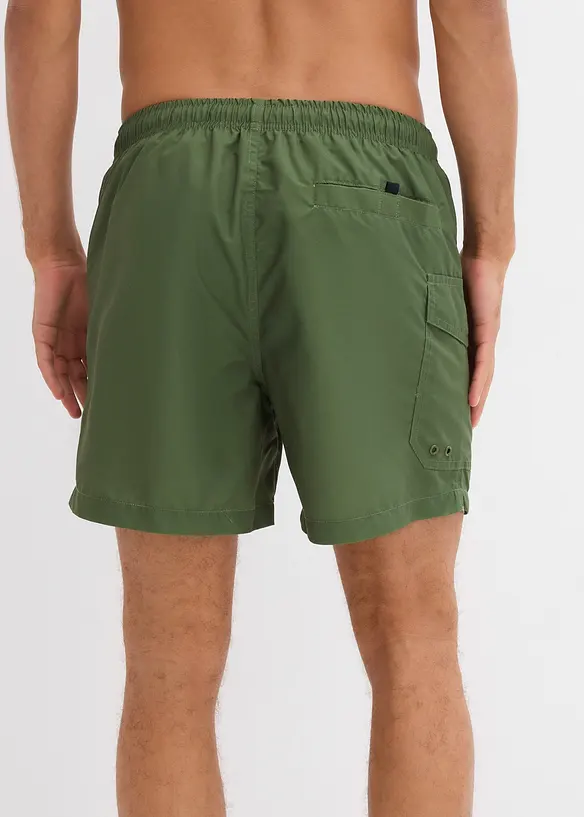 Badeshorts mit Cargotasche in grün von hinten - bonprix