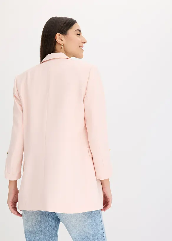 Longblazer in rosa von hinten (im Anschnitt) - bonprix