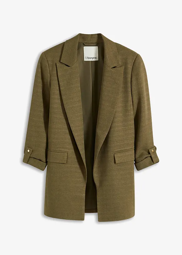 Longblazer in grün von vorne - bonprix