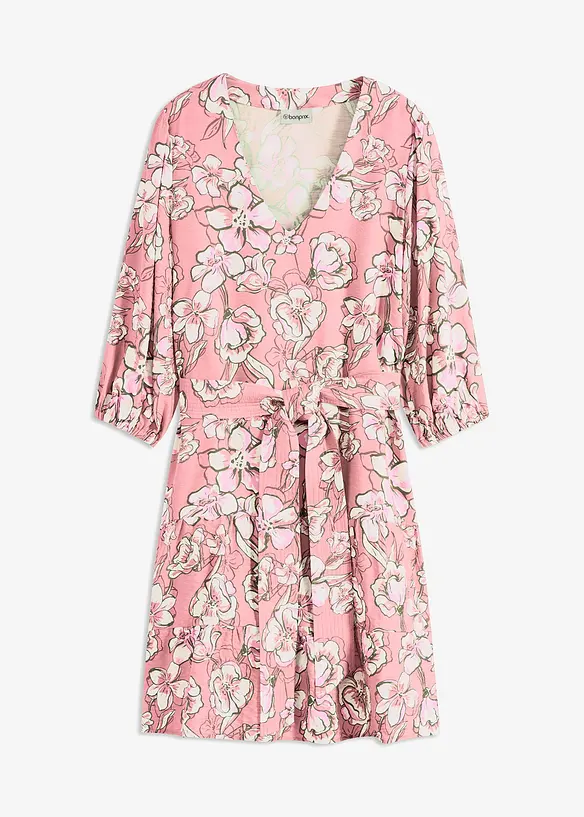 Minikleid aus softem Viskose-Mix in rosa von vorne - bonprix Minikleid aus softem Viskose-Mix in rosa von vorne - bonprix