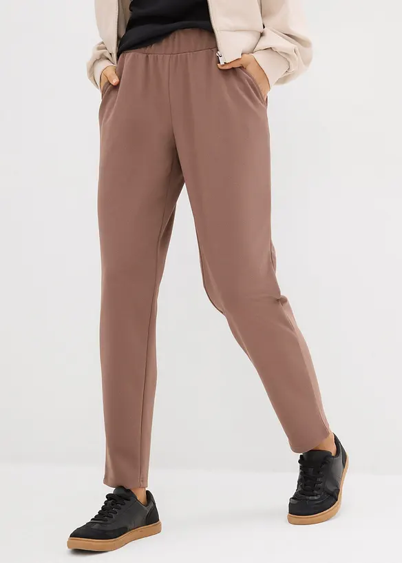 Scubahose mit Bequembund in braun von vorne - bonprix