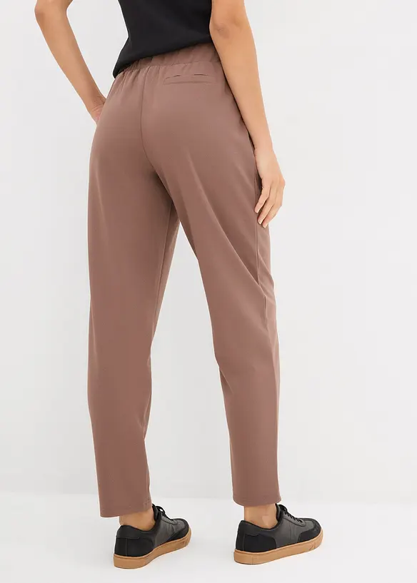 Scubahose mit Bequembund in braun von hinten - bonprix