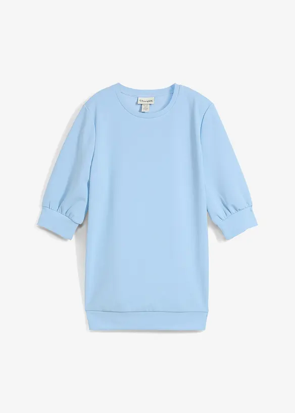 Weit geschnittenes Scuba-Shirt in blau von vorne - bonprix