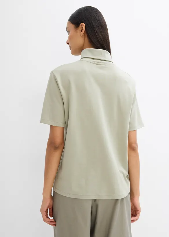 Rollkragenshirt aus reiner Bio-Baumwolle in grün von hinten (im Anschnitt) - bonprix Rollkragenshirt aus reiner Bio-Baumwolle in grün von hinten (im Anschnitt) - bonprix