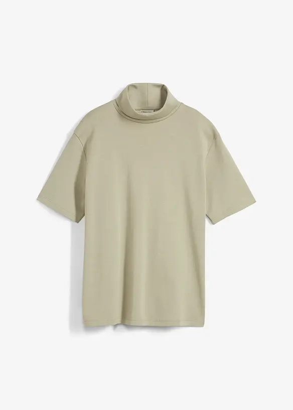 Rollkragenshirt aus reiner Bio-Baumwolle in grün von vorne - bonprix Rollkragenshirt aus reiner Bio-Baumwolle in grün von vorne - bonprix