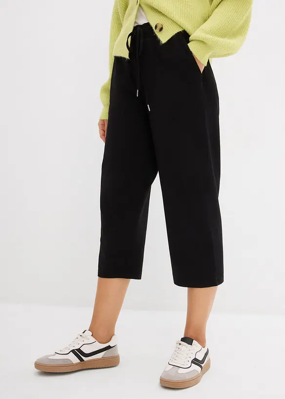 Jersey-Hose in schwarz von vorne - bonprix